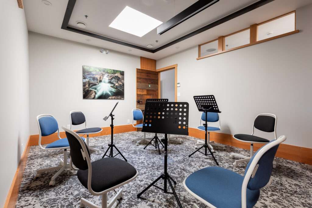 Group lesson classroom in music school